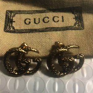Gucci GG gold Logo earrings